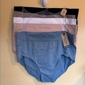 Nautica Women's Briefs Set - Blue, Pink, Black, White